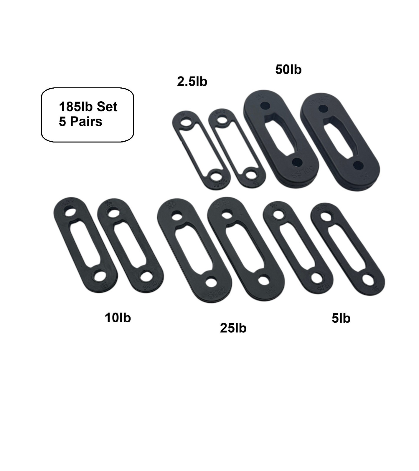 185lb Set Resistance Bands for Body by Jake, 5 Pairs: 50lb-25lb-10lb-5lb-2.5lb
