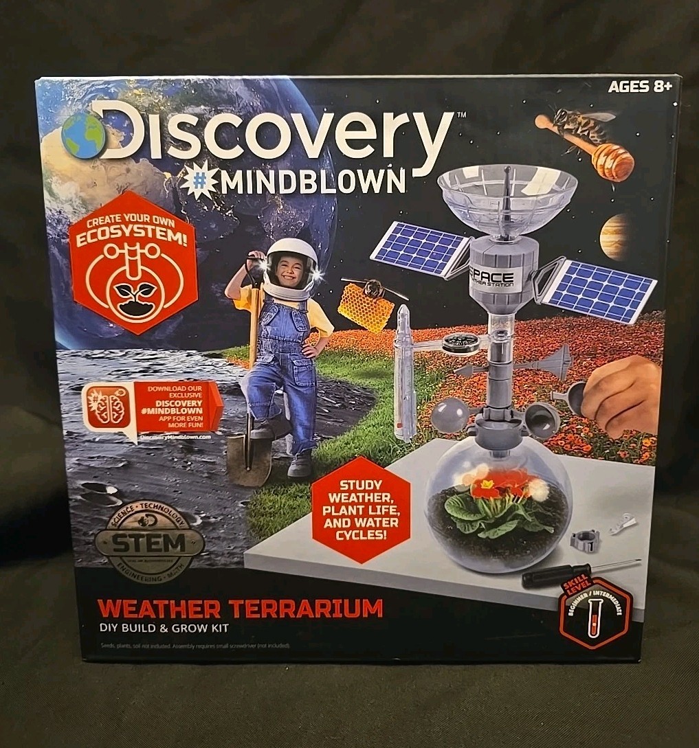 NEW Discovery Mindblown Weather Terrarium Stem DIY Build & Grow Kit