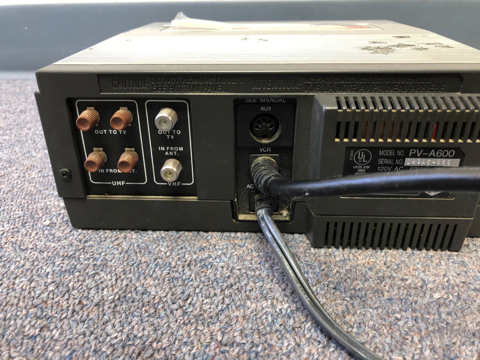 Panasonic PV-A600 Programmable Tuner / Timer
