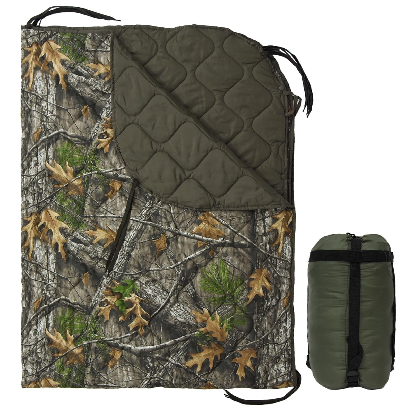 LOOGU Camo Blanket Waterproof Insulation Poncho Liner for Outdoor C... Fast Ship