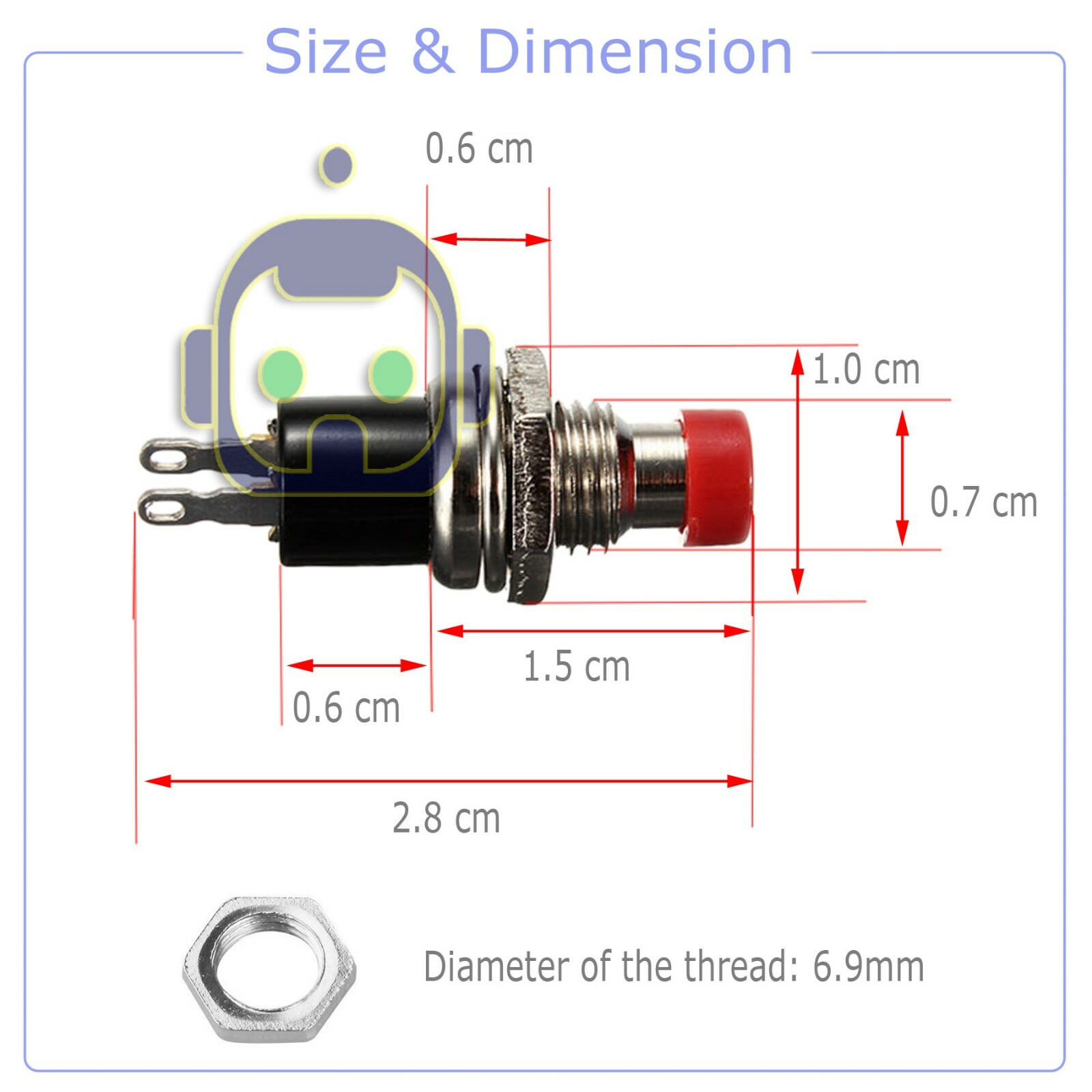 3PCS Micro Lockless Momentary On/Off Push Button 12V 5A Switch Tact Assortment