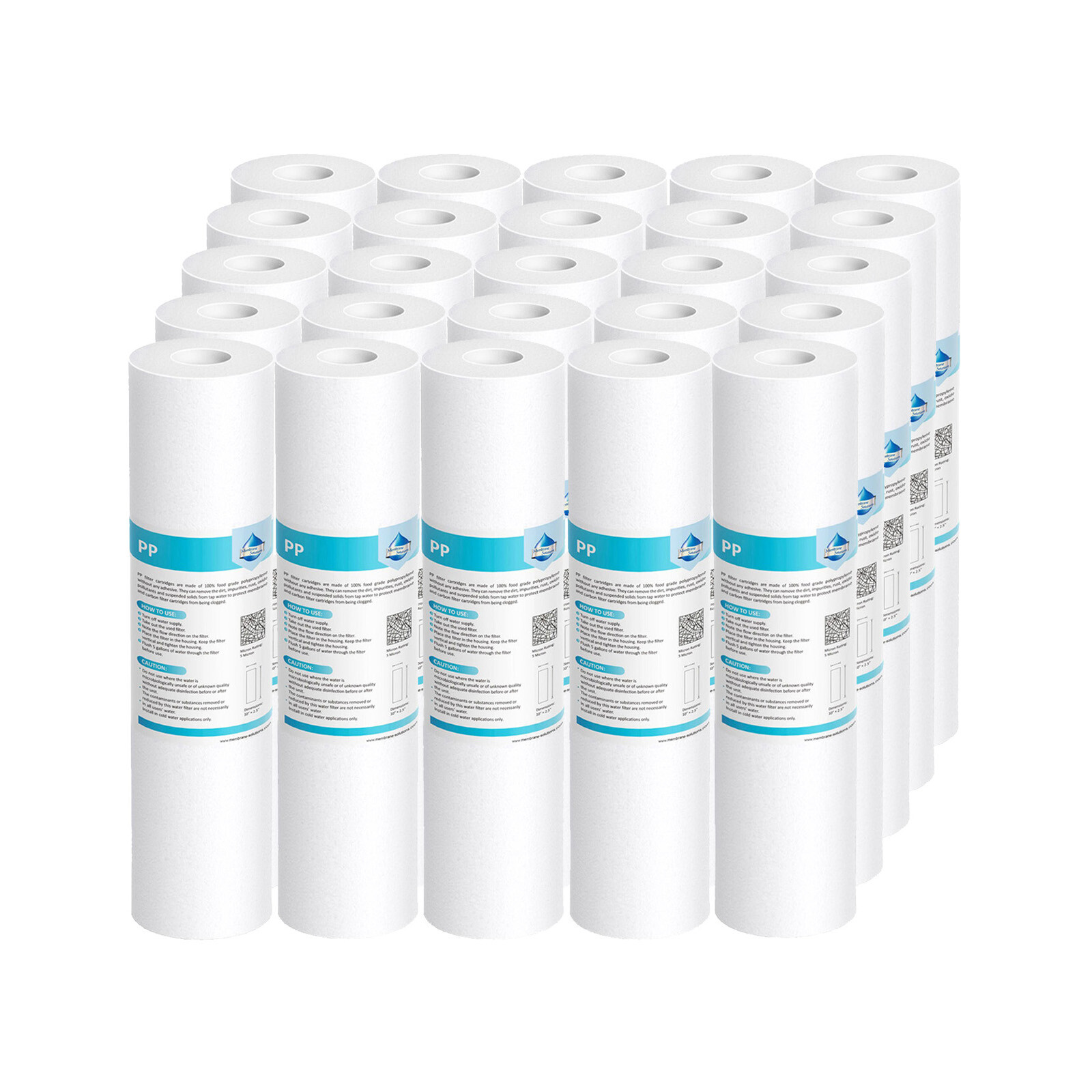 1-25PK 1/5/10/20/25/50 Micron 10"x2.5" Sediment Water Filter For Reverse Osmosis