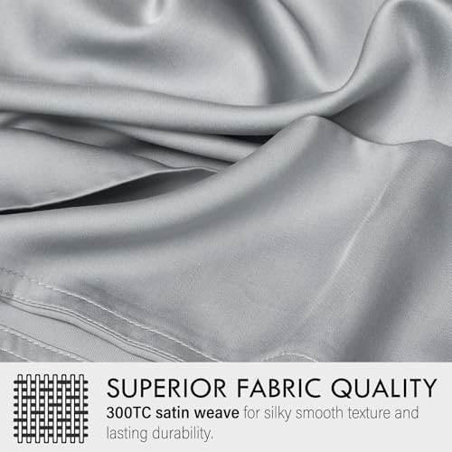 Sheets Bed Sheet Set, 100% Rayon derived from Bamboo, Luxuriously Queen Silver