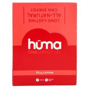 Huma Products Chia Energy Gel - 100% All Natural Raspberries - 25mg Caffeine