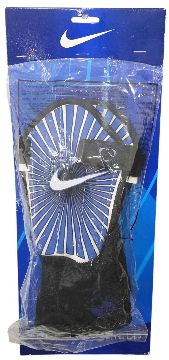 NEW Nike Youth Unisex Sz S 7-10yrs Tri-Shield Soccer SHIN GUARDS Blue White Blk