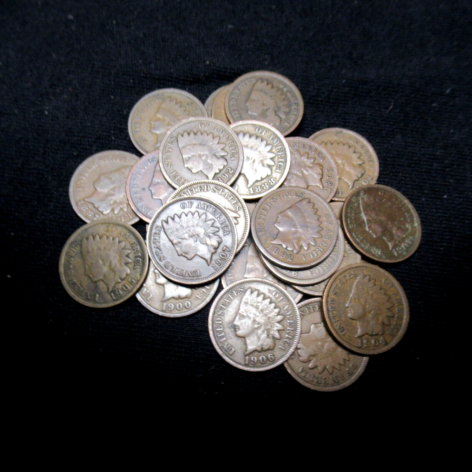NICE 1878 WITH INDIAN HEAD TAILS PENNY ROLL ROCK RIVER BANK WYOMING R-326