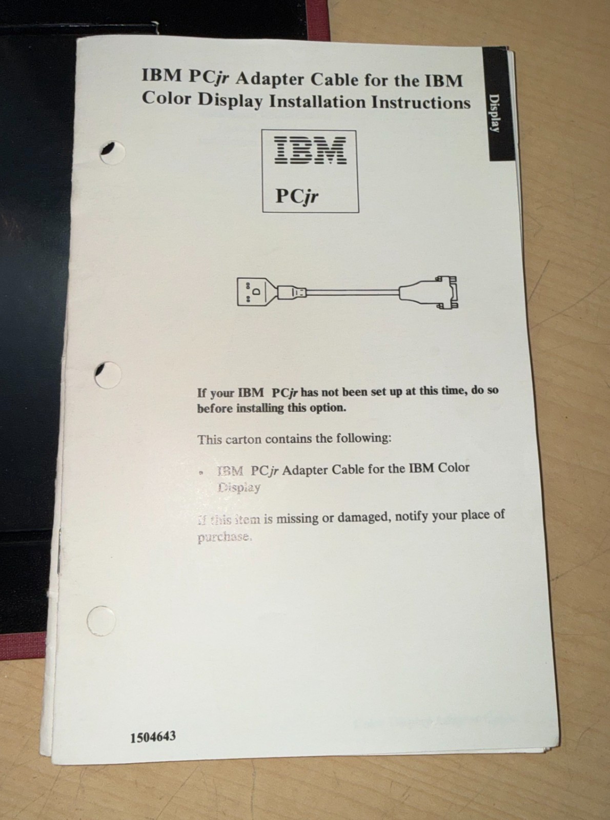 IBM Guide to Operations Personal Computer PCjr Manual 1502292 KL