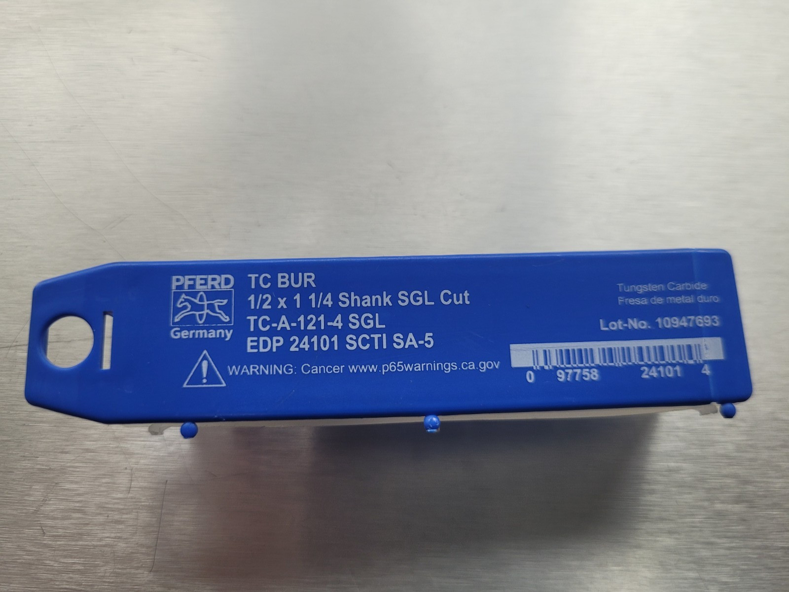 PFERD 24101 SA-5 SGL TC BUR 1/2X1 1/4 Shank SGL CUT qty-2