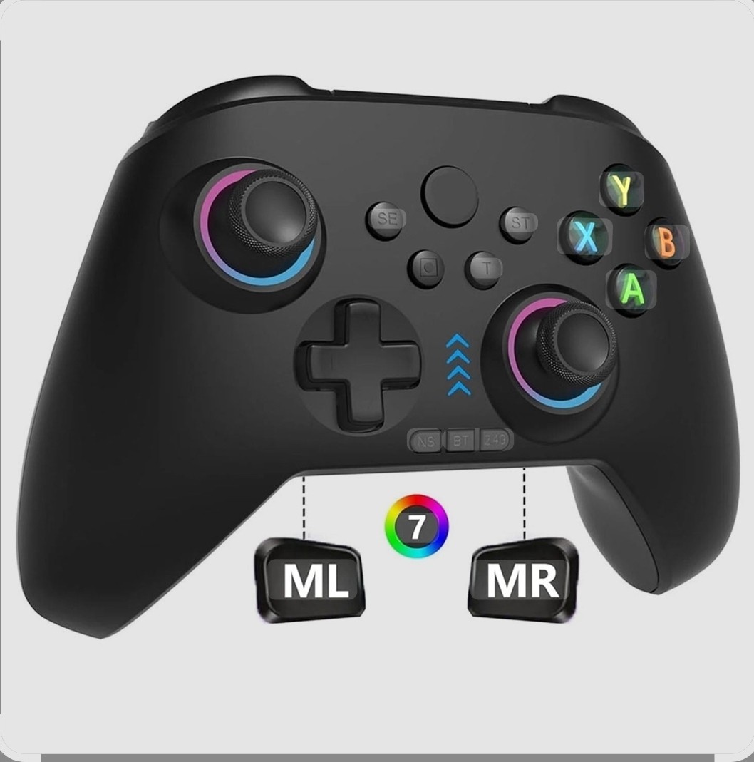YUYIU 2.4G Wireless Controller: RGB, Hall Sticks, 1000mAh Battery, Xbox/PC