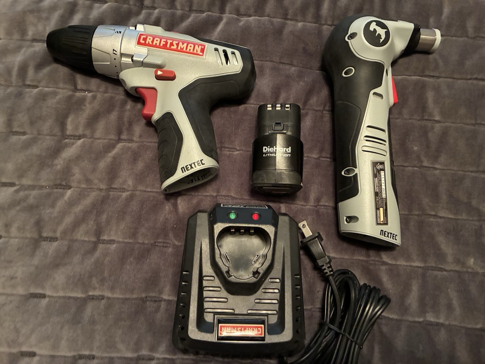CRAFTSMAN Nextec 12V Cordless Compact Drill & Right Impact Driver Battery Charge