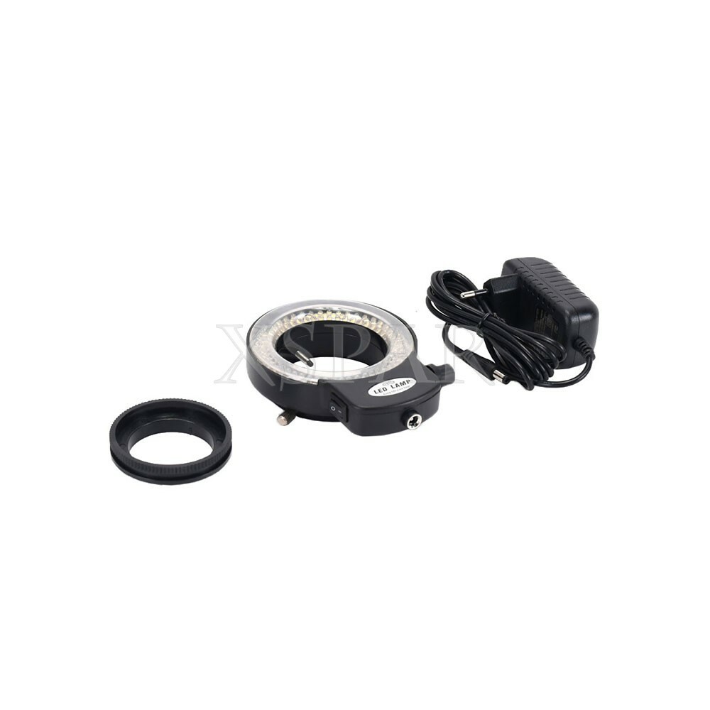 144-LED Microscope Ring Light Illuminator Microscope LED Light 6500K w/ Adapter