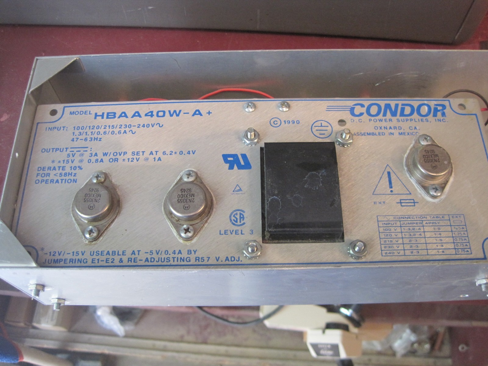 Condor Power Supply HBAA40W -A+  Lot N446