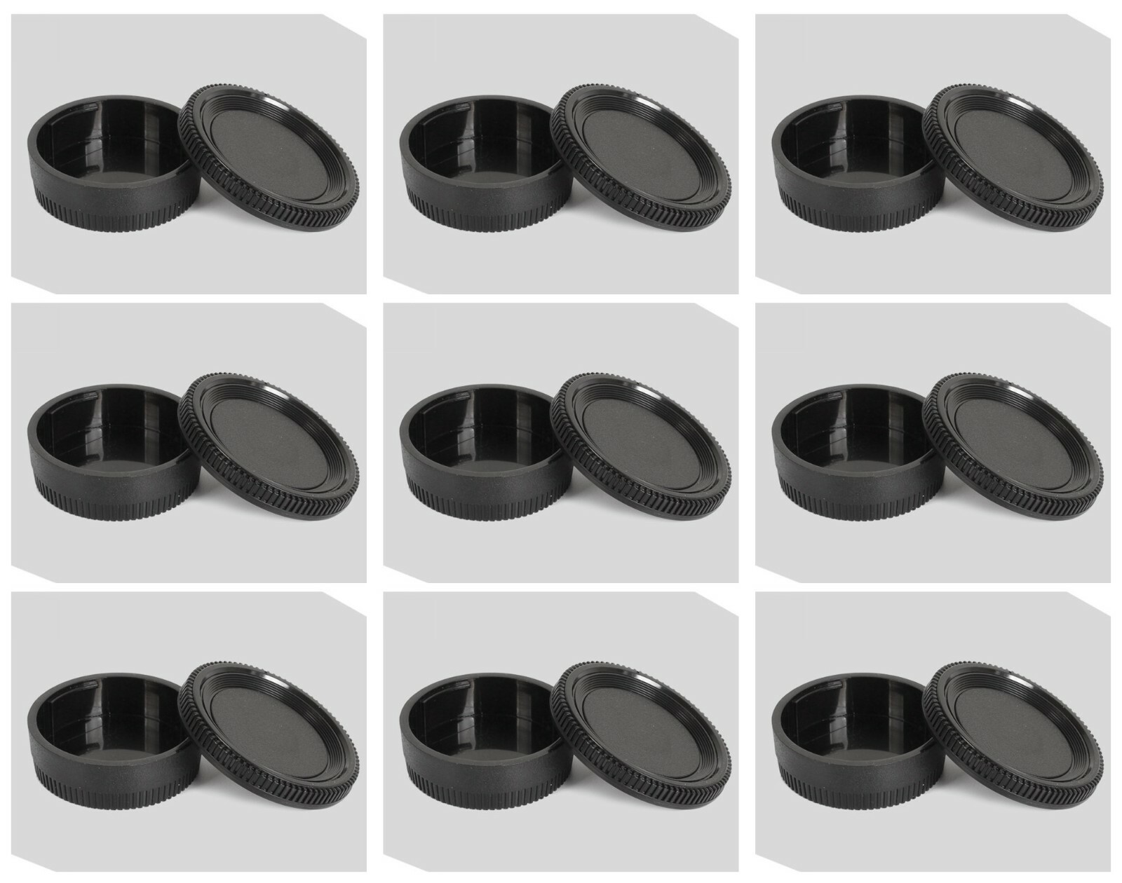 10 x Lens Rear Cap Lens Back Cover and Camera Body Cap Cover Set for Nikon AI
