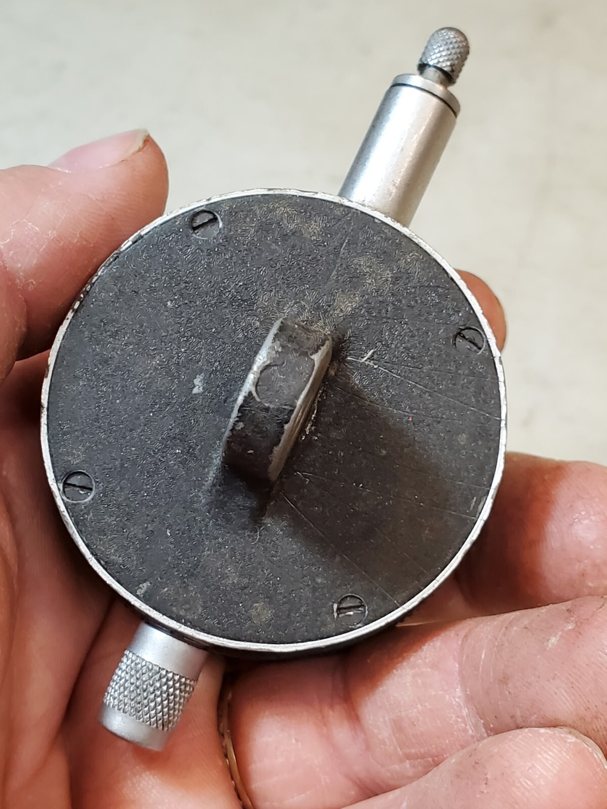2" Starrett 25-136 Dial Indicator, 0.75" Range, Missing Crystal, Working