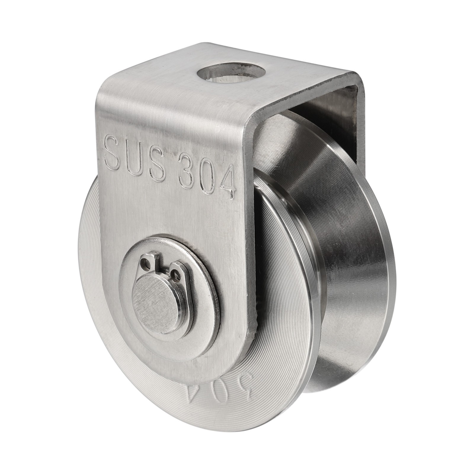 Dia.1.9" V Groove Wheel with Bracket, Track Wheel Load 660 lbs