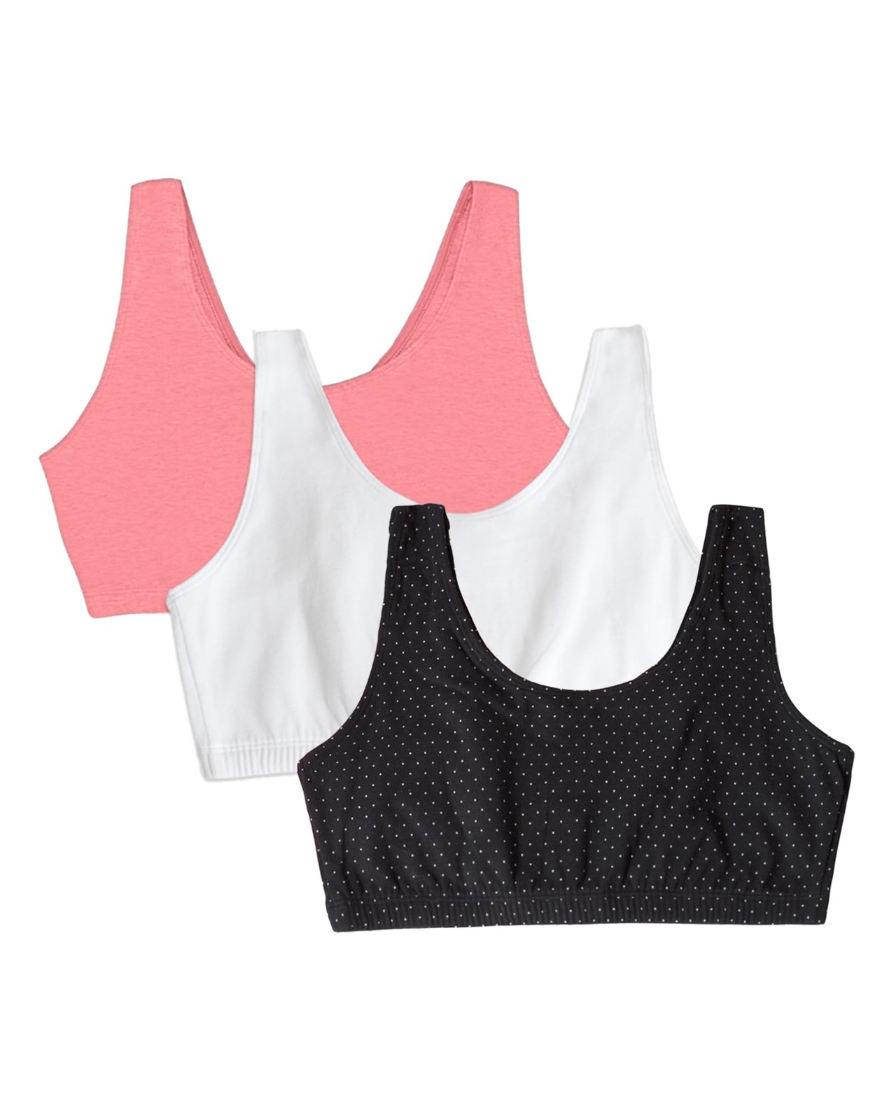 Fruit of the Loom Women's Built Up Tank 46, Pin Dot/Popsicle P/ White 86ck