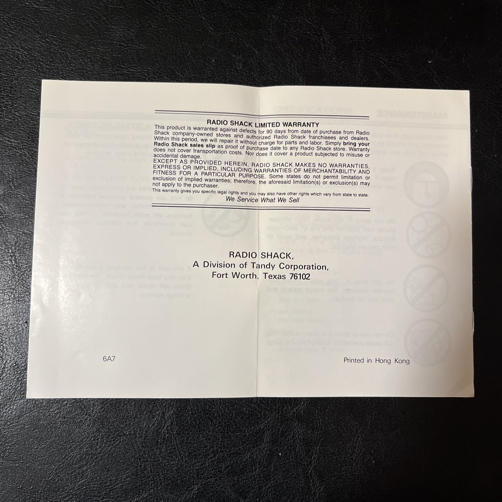 Radio Shack Manual AM/FM Led Clock Radio Instructions [M1]