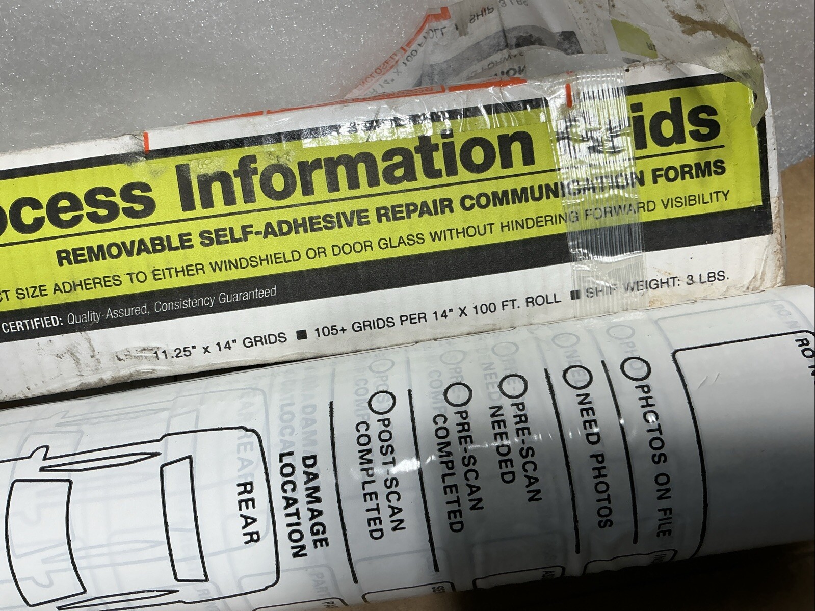 1 Roll Removable Self-adhesive Process Information grids 14”x11.5” #1500038