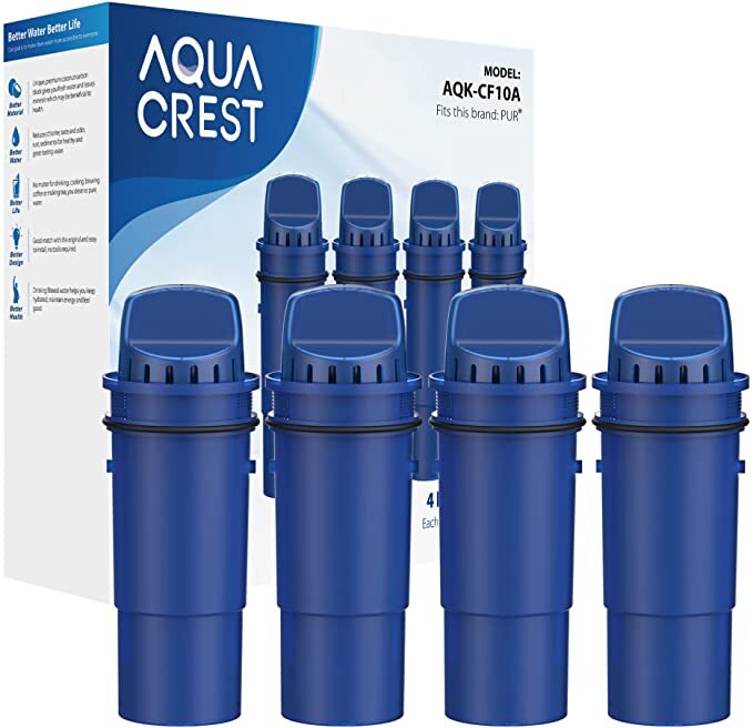 AQUA CREST CF10A NSF Certified Pitcher Water Filter Replacement for CR-1100C (4)