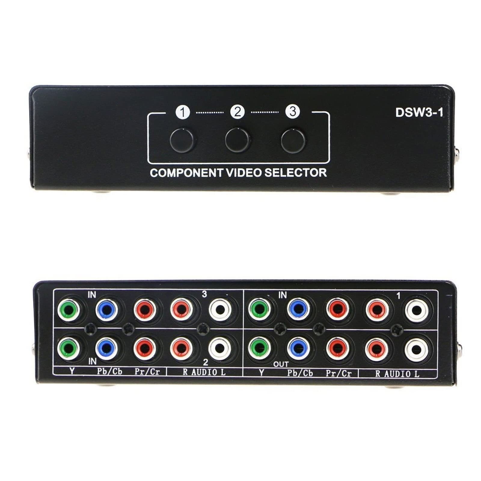 3 in 1 AV Signal Switch Box Connects 3 Devices to 1 Display Easy Setup 1080P