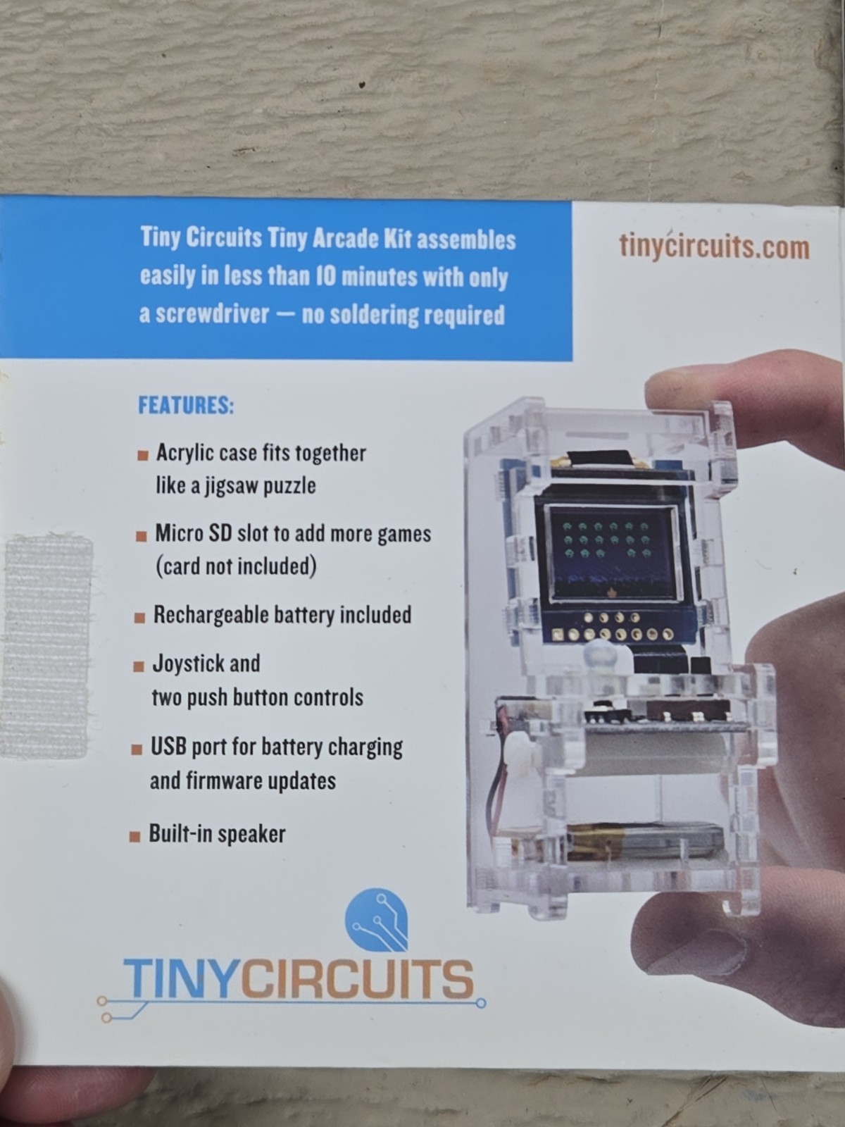 TinyCircuit Tiny Arcade DIY Kit NEW
