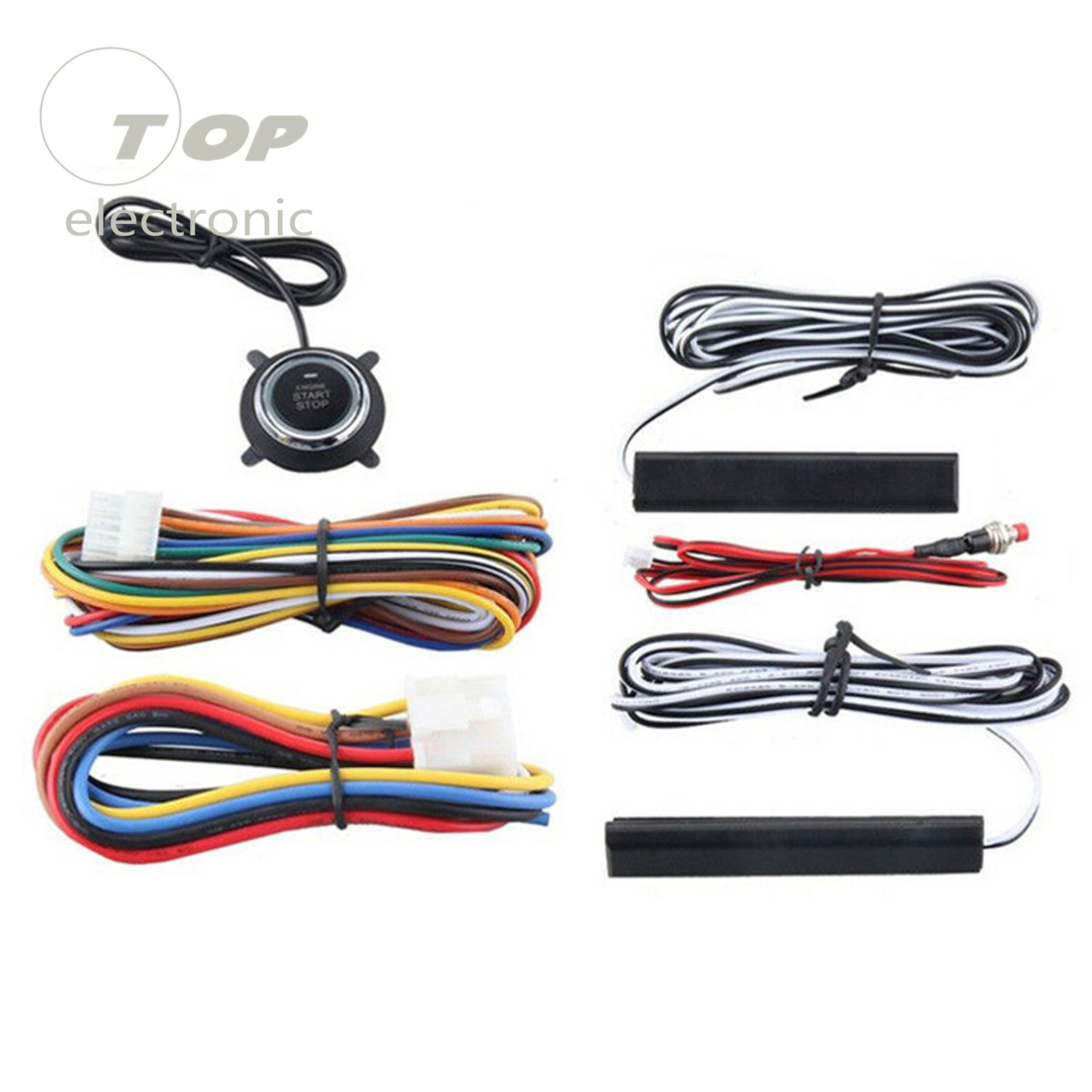 GPS Car Alarm Security System Push Button Start Passive Keyless Remote Kit