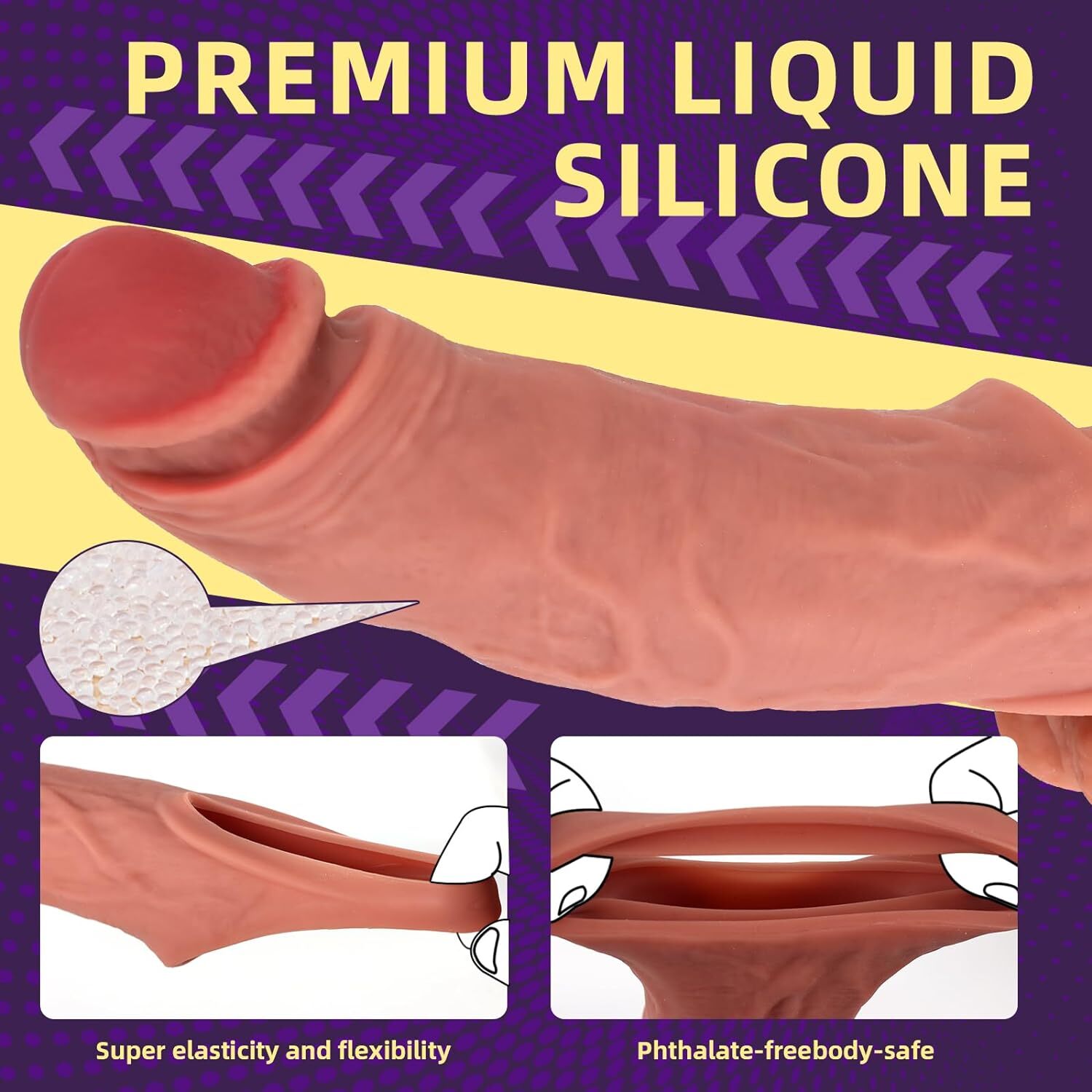Male Cock Girth Enlarger Enhancer Penis Extension Extender Sheath Sleeve USA