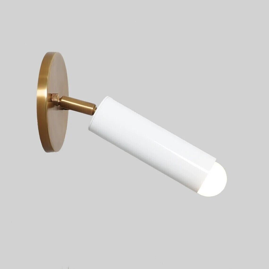 Single Light Sconce Mid-Century Modern Stilnovo Style Brass Wall Lamp