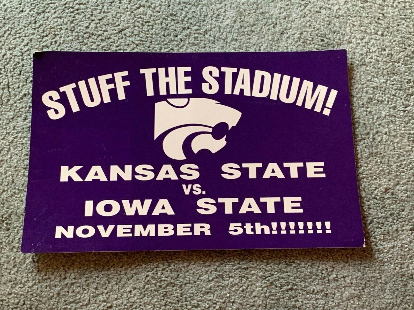 2005 Kansas State Wildcats v Iowa State Cyclones Football Ad Placard 11/5