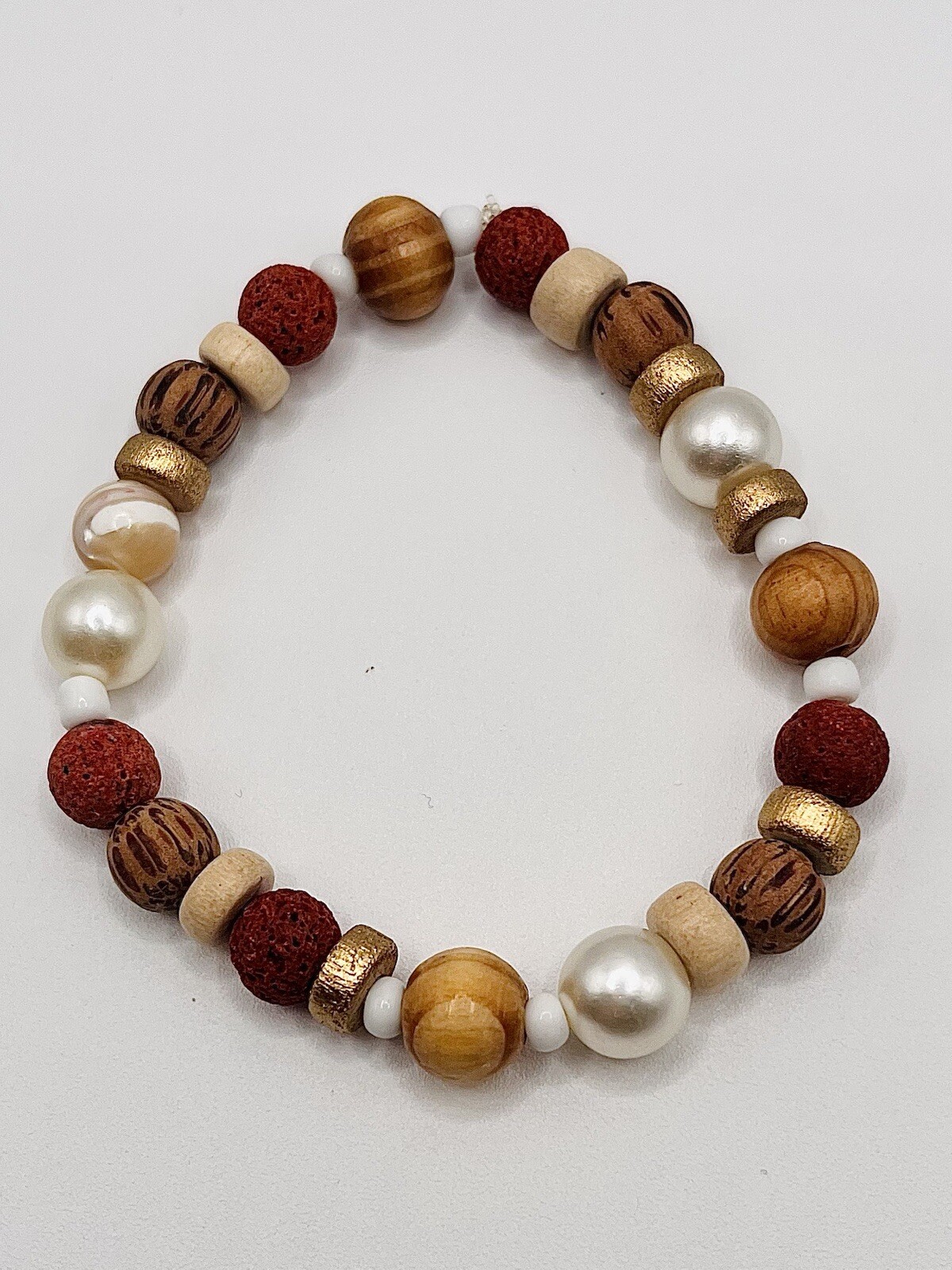 Neutral Beachy Beaded Bracelet