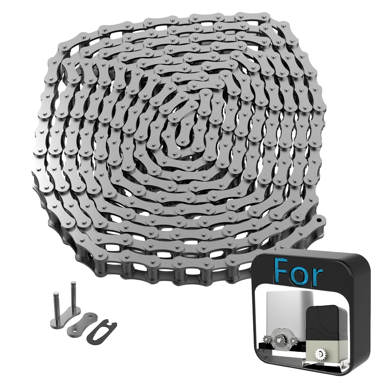 Blütezeit 08B Roller Chain 10FT with Link for ME-GO-600 Sliding Gate Opener