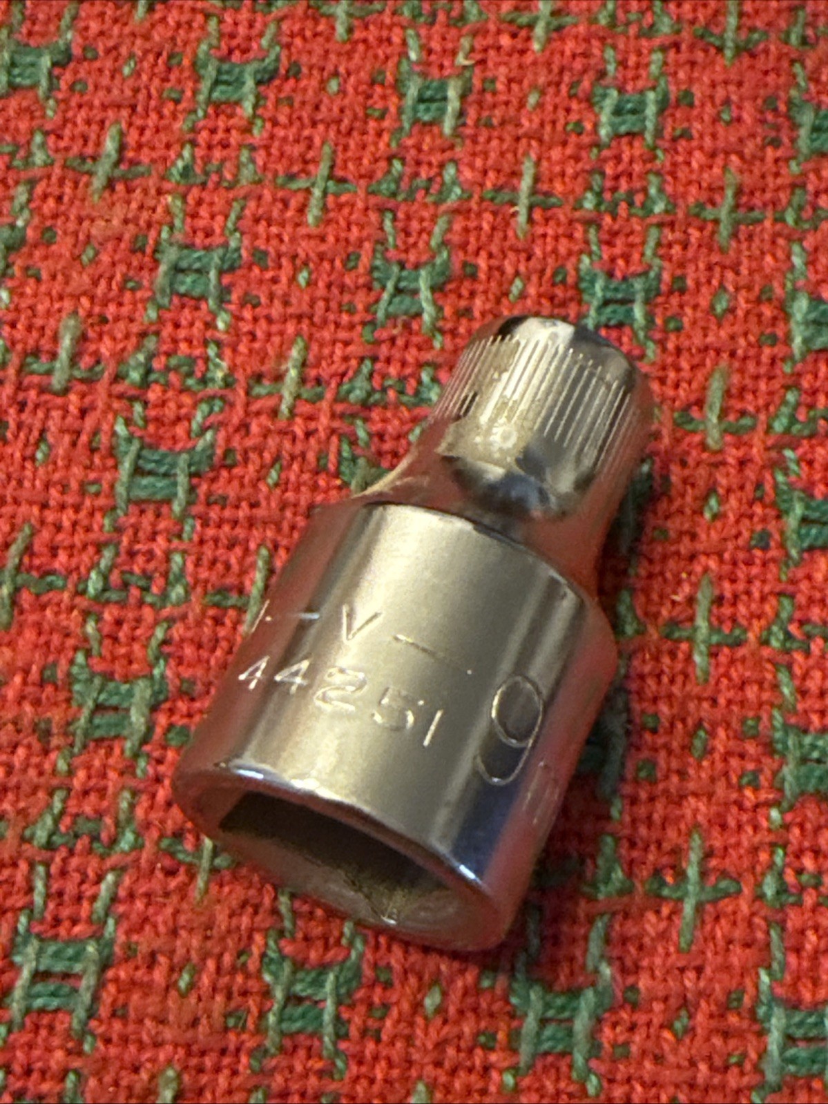 Vintage Craftsman 9mm Socket 6pt  1/2” Drive  V 44251 🇺🇸 Top Knurl Excellent
