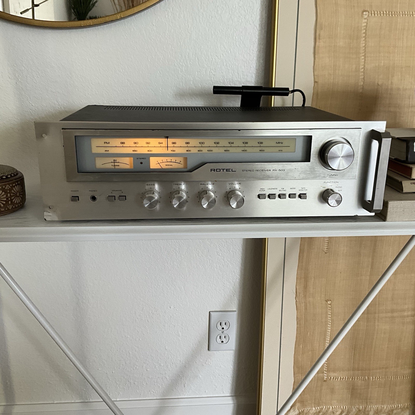 Vintage Rotel Stereo Receiver RX-503 Voltage AC 120 Volt 250 Watt 60 Hz
