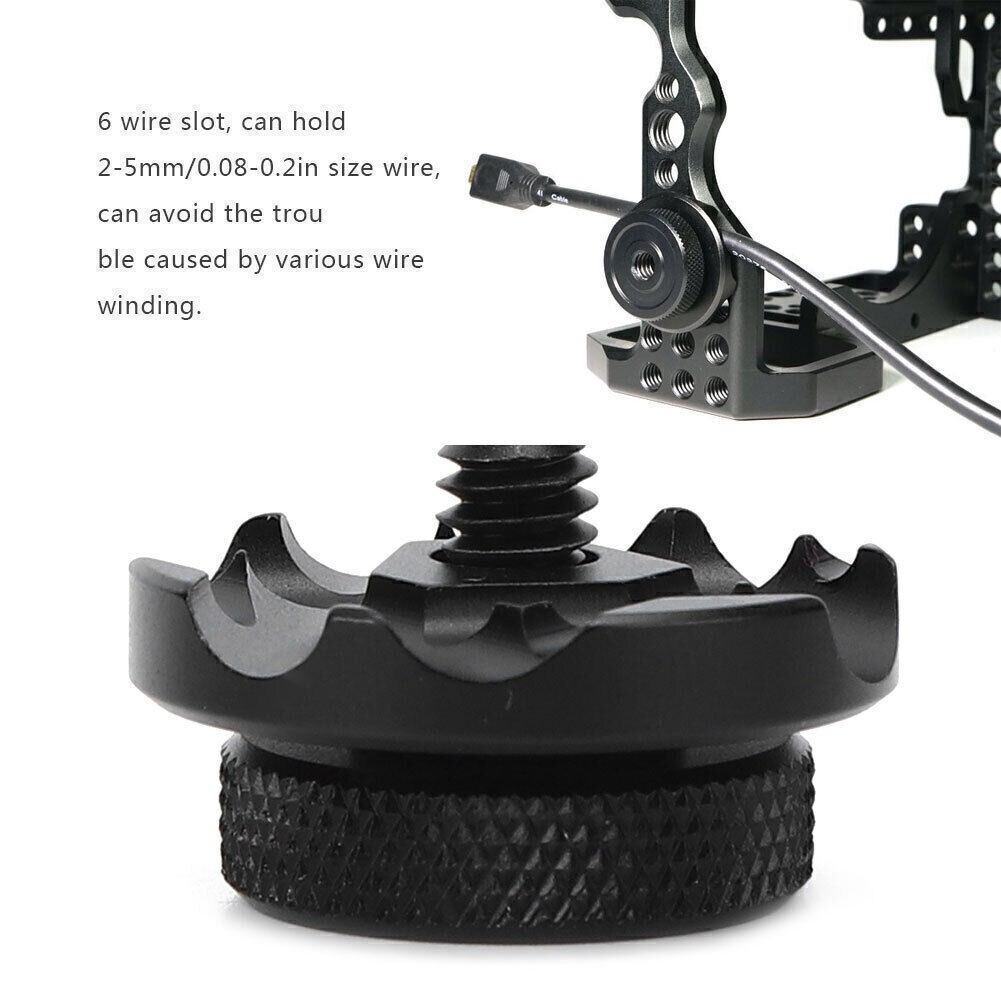 Aluminium Alloy Cage Round Wire Protection ClipFixator CableClamp for SLR Camera
