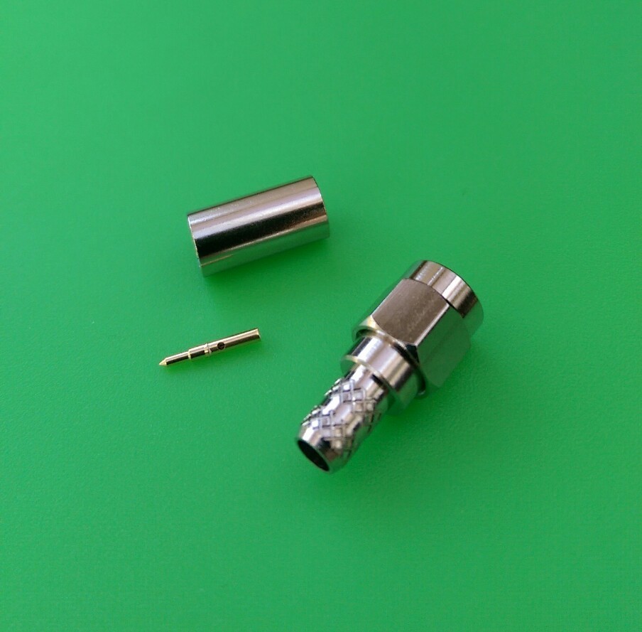(5 SETS) SMA Male Crimp for RG58 RG142 RG400 LMR195 Cable - USA Seller