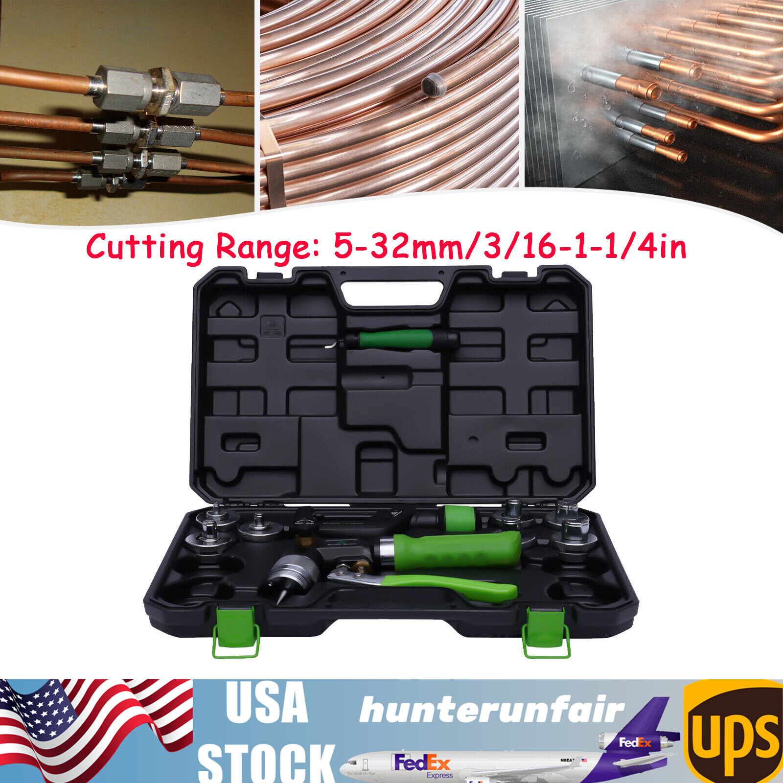 Hydraulic Expander HVAC Hydraulic Swaging Tool Kit Tubing Expanding Copper Tube