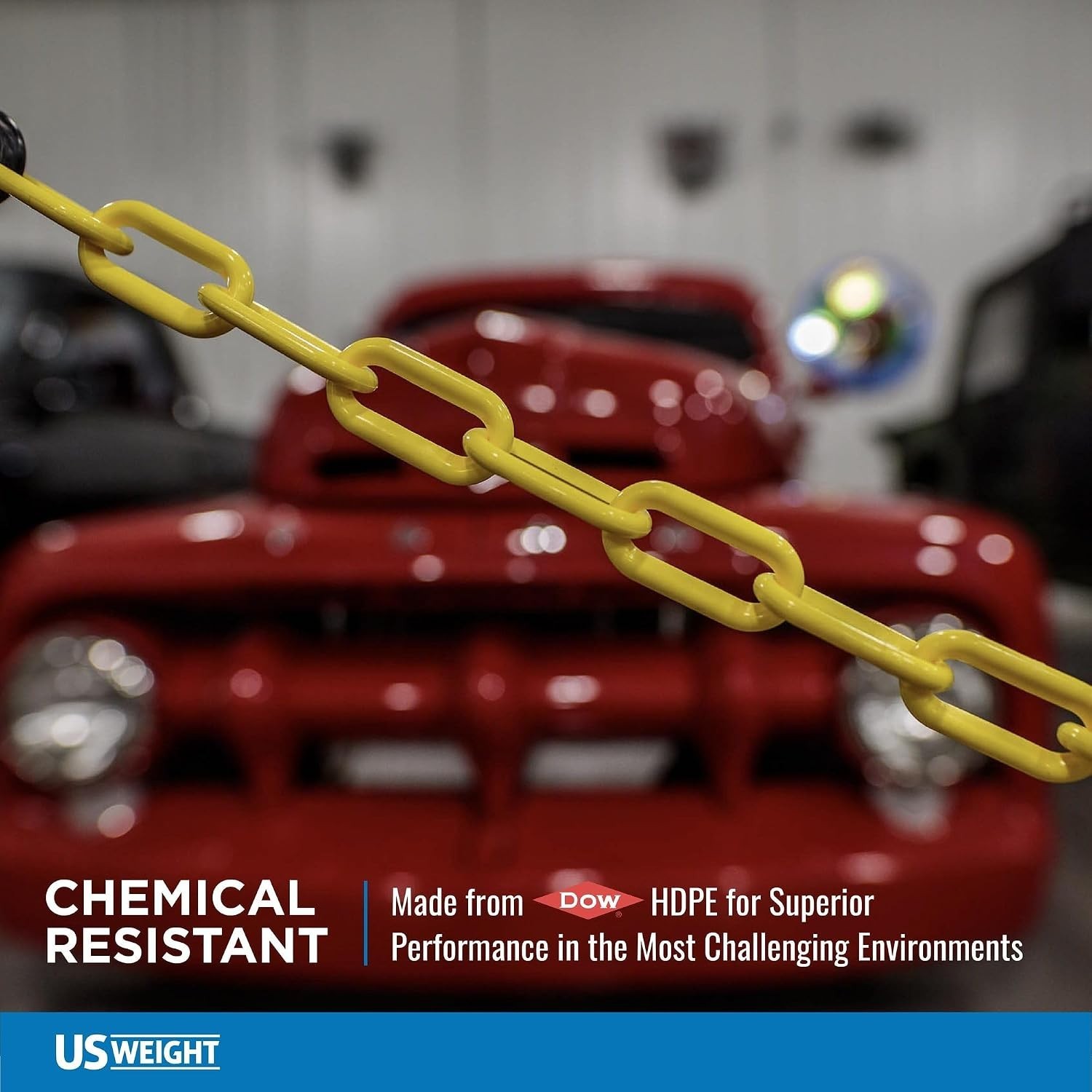 Durable Safety Chain for Visual Barriers - Red