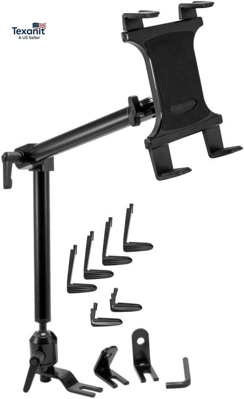 Mounts - Car Seat Rail Tablet Mount and Holder | Heavy-Duty for Car/Truck | Adju