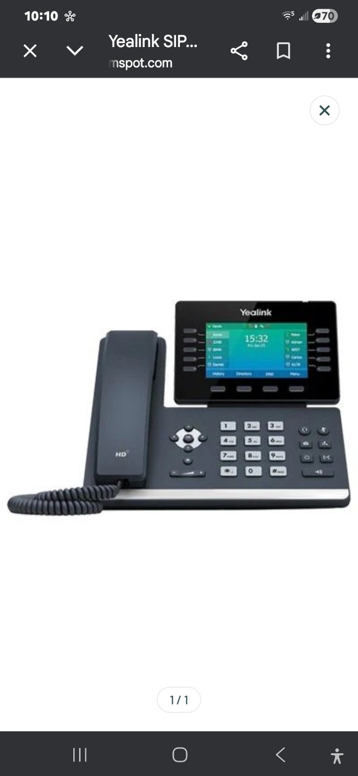 BOX of (5) YEALINK SIP-T54W IP Phone  ( Pre-own ) Excellent Condition