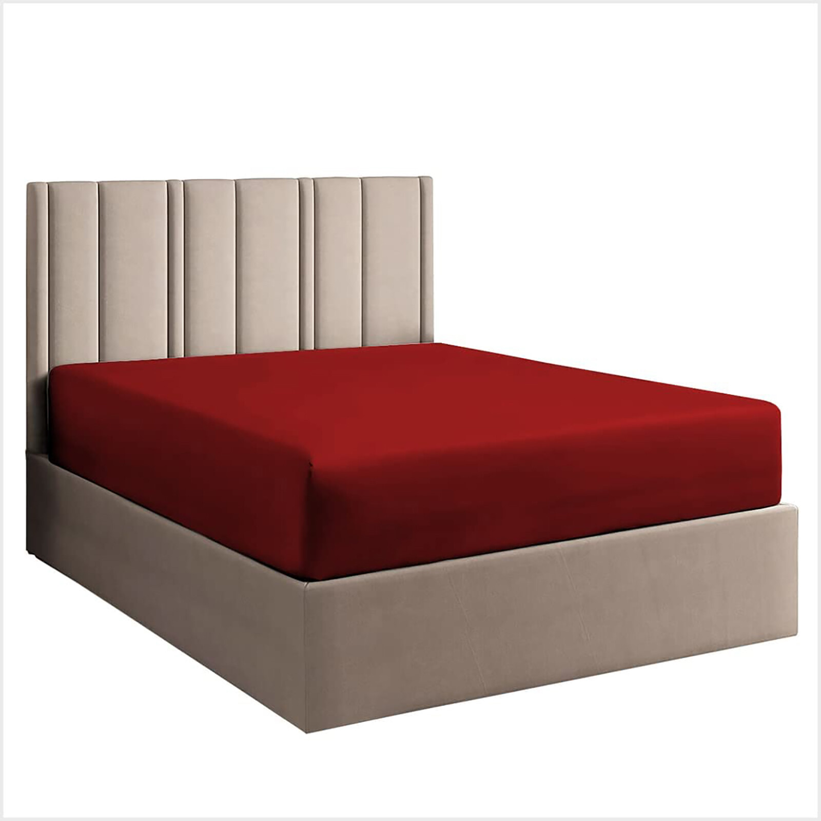 Extra Deep Pocket 4 PCs Sheet Set 1200 Count 100% Cotton Burgundy Solid