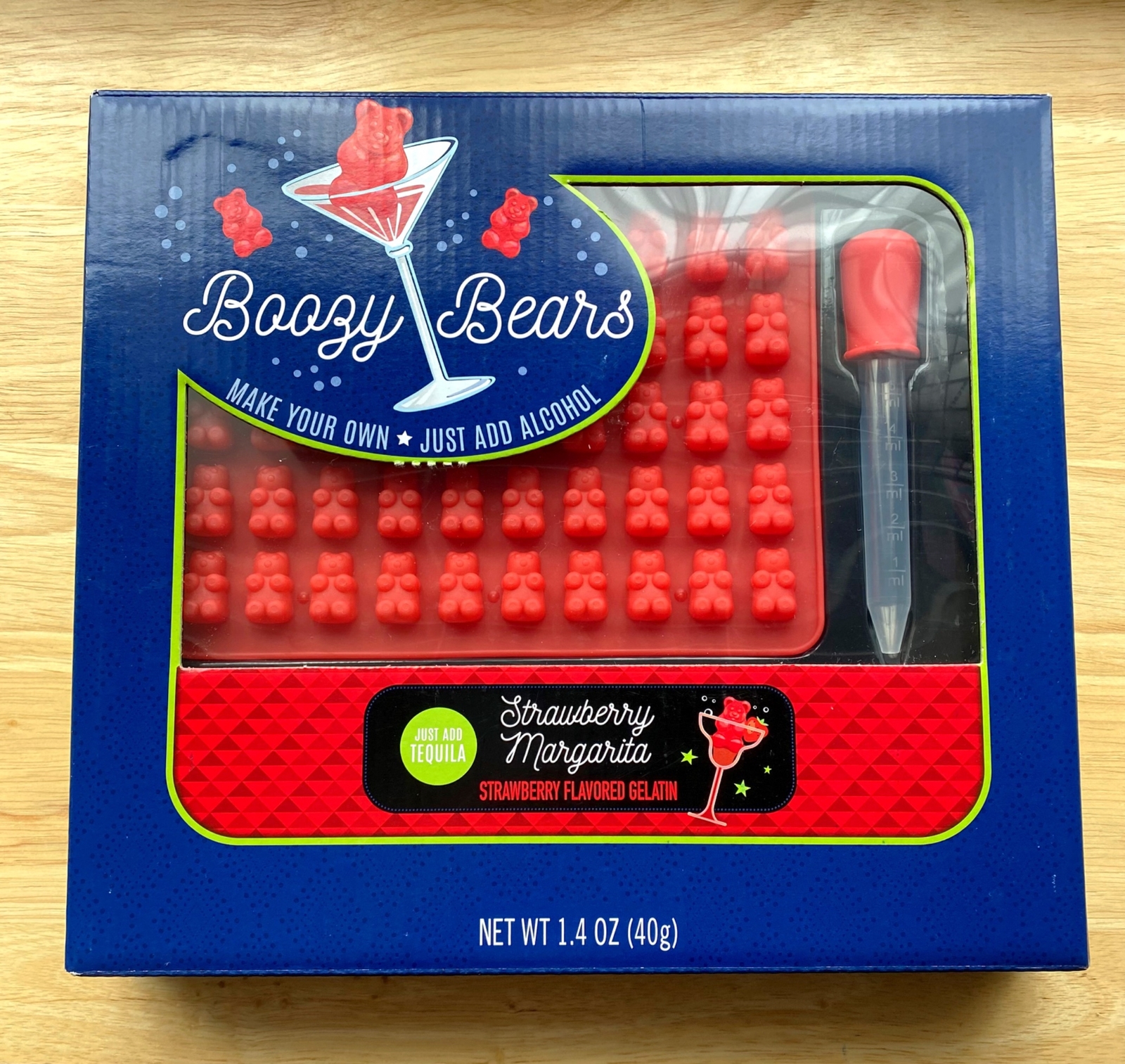 Boozy Bears - Make Your Own Gummy Bears Silicone Mold Kit -Strawberry Margarita