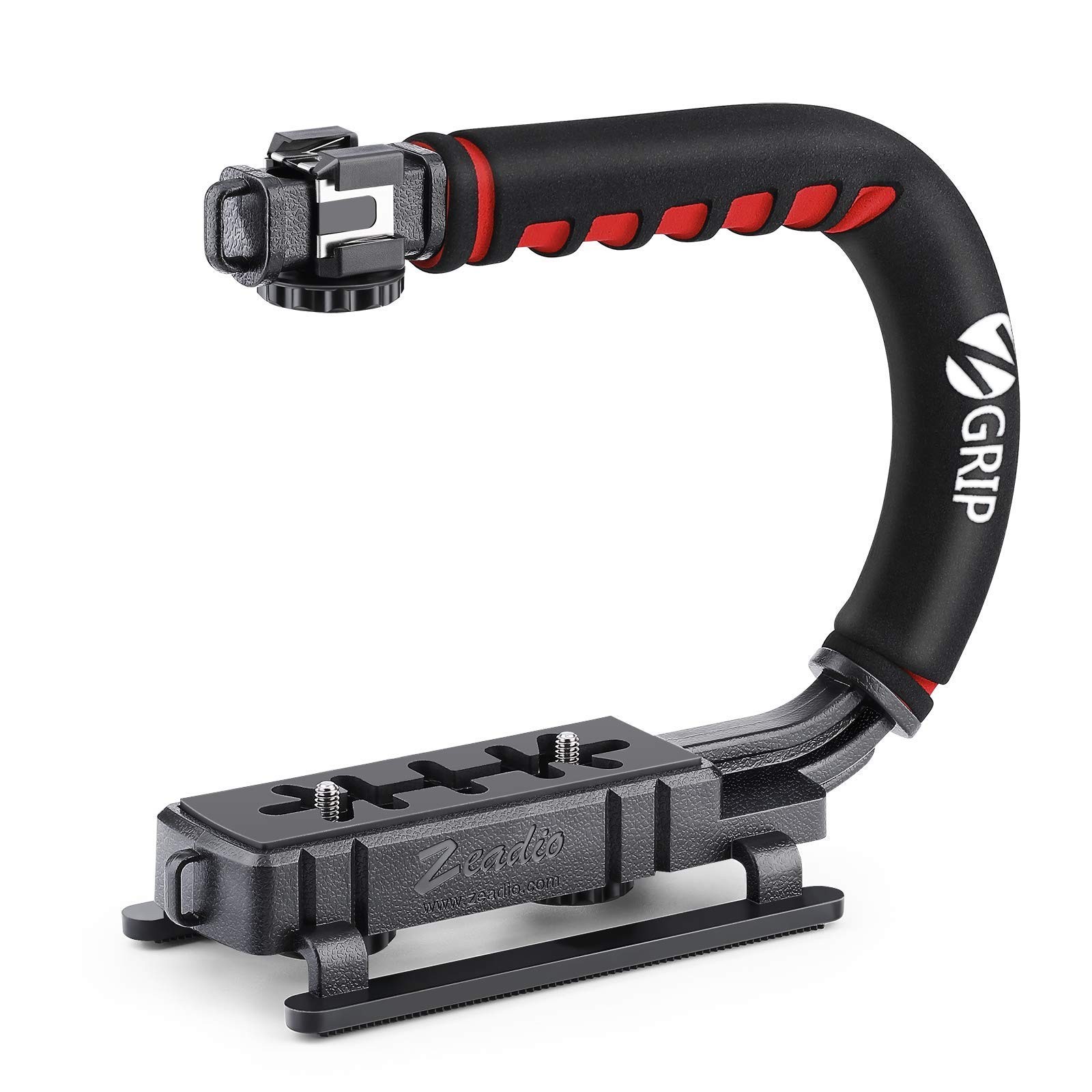 Zeadio Video Action Stabilizing Handle Grip Handheld Stabilizer with Cold-Shoe M