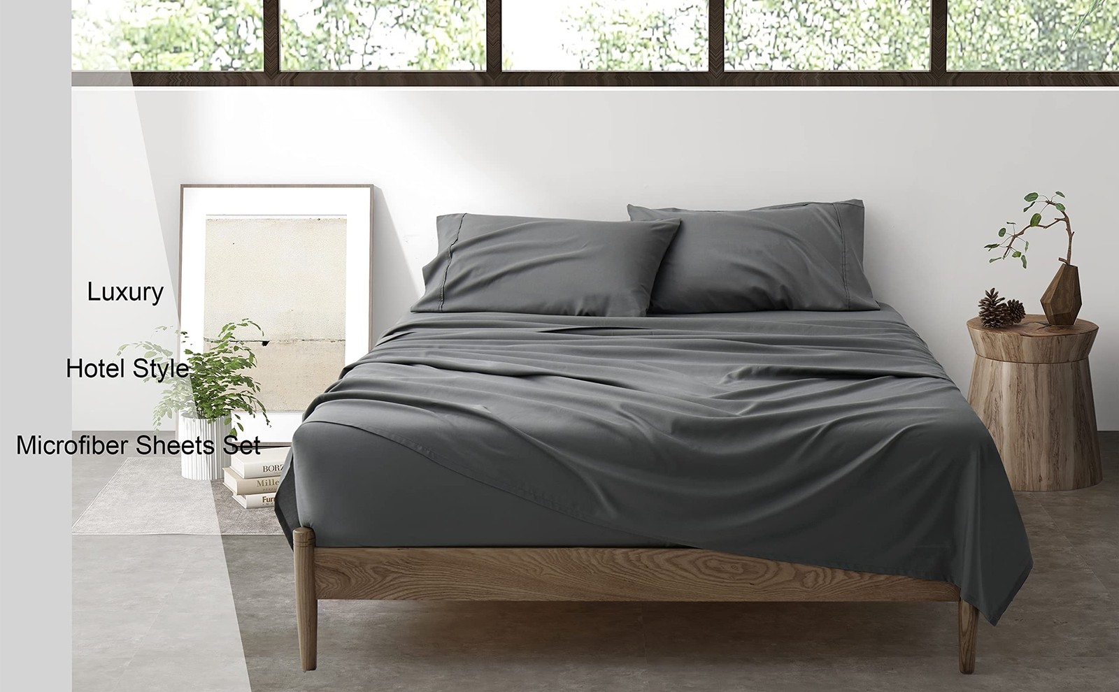 King Sheet Set, 2400 Thread Count Soft Deep Pocket Microfiber Sheets, 4 Piece...