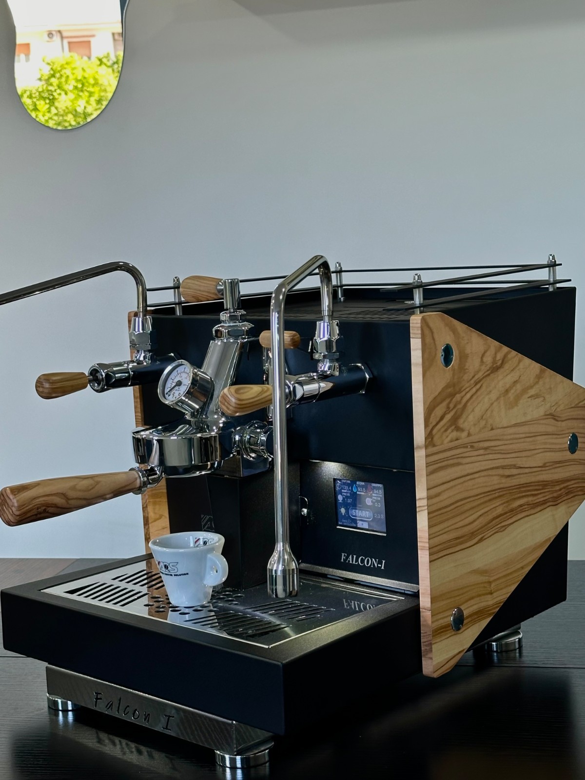 ACS Slayer Flow Control Preinfusion Falcon I Espresso Machine Black Olive E61