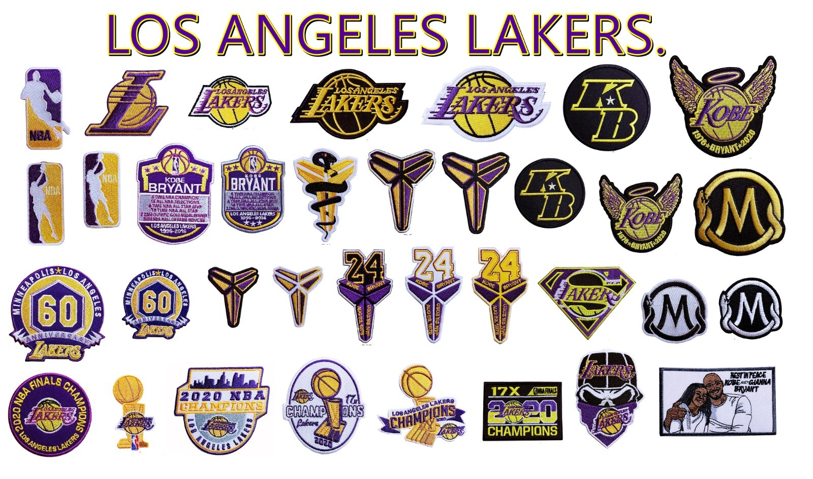 Los Angeles🏀Lakers Basketball-NBA-Logo Embroidery Patch Iron,Sewing on Fabrics
