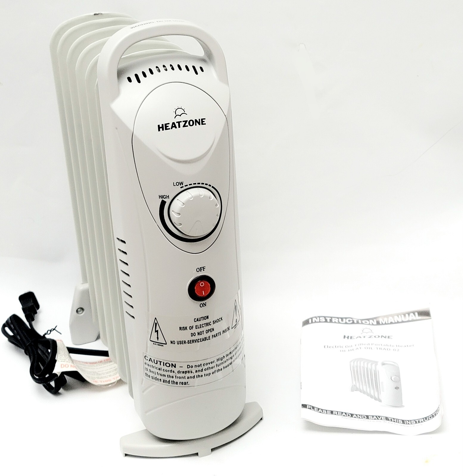 HEATZONE HI-HEAT-OIL-TRAD-02 Electric Oil Filled Portable Radiant Heater Grey