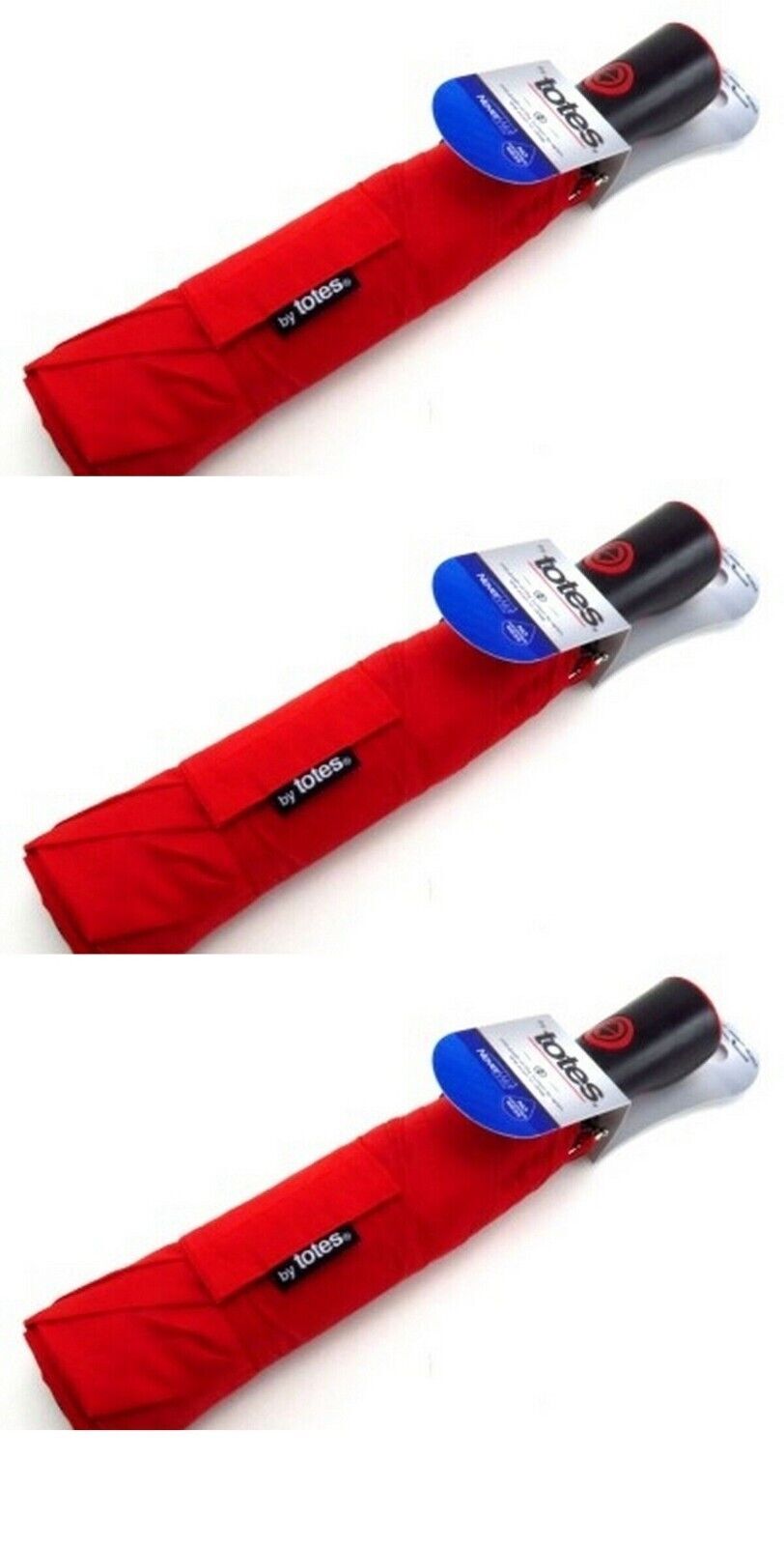 BL Totes Umbrella Auto Open & Close 11 Inch Large Asst Color -  THREE PACK