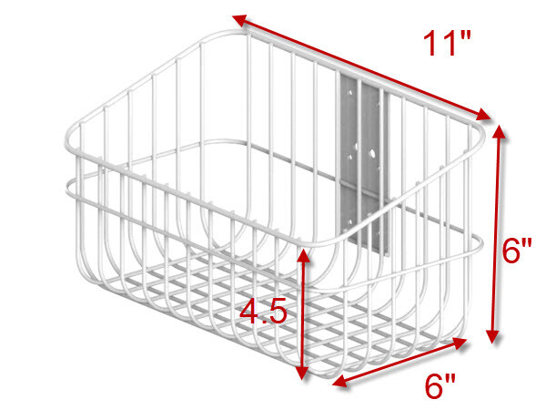SMALL  SIZE  MEDICAL POLE MOUNT BASKET WITH OPTIONAL POLE CLAMPS