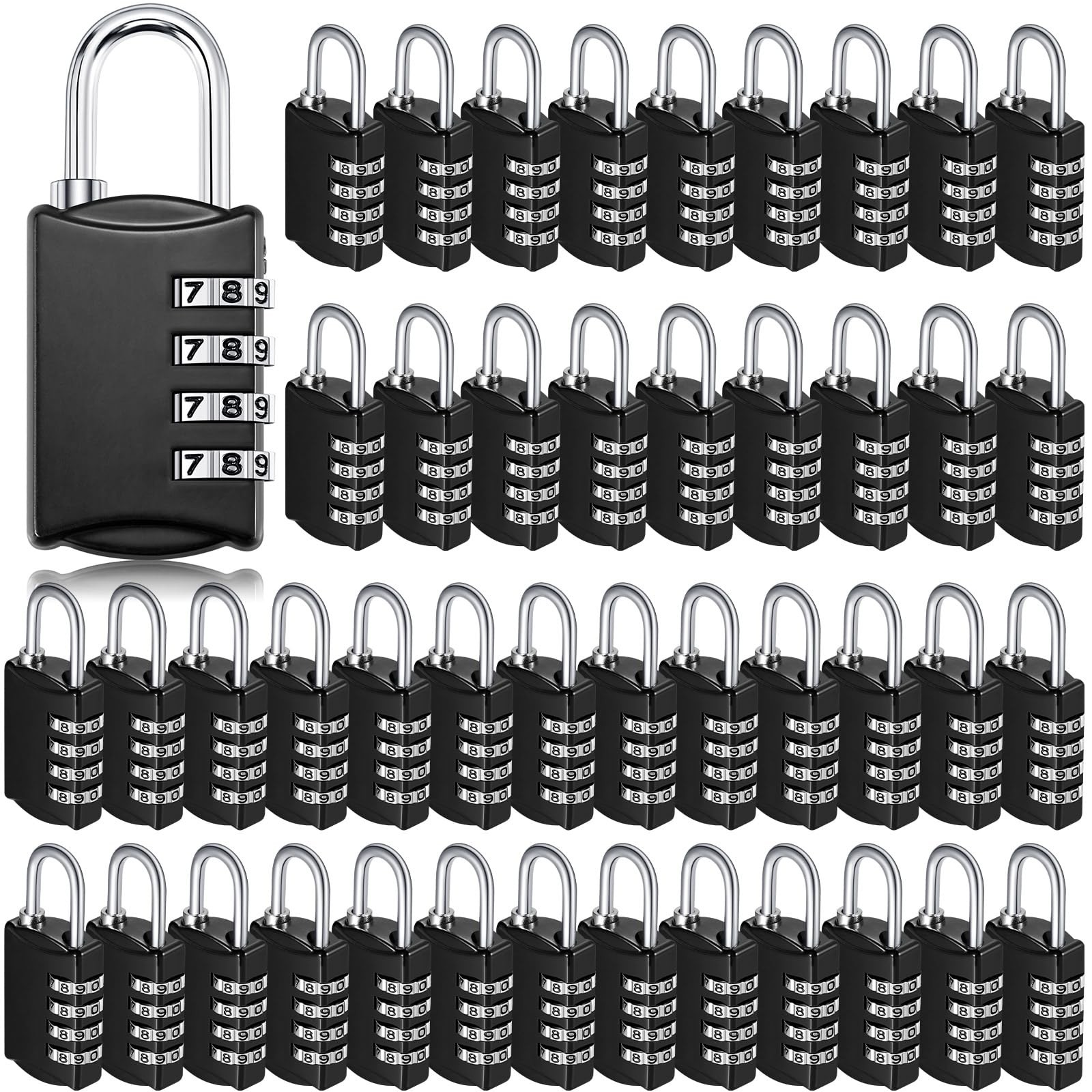 Sadnyy 60 Pcs 4 Digit Combination Locks Combination Padlock Luggage Number
