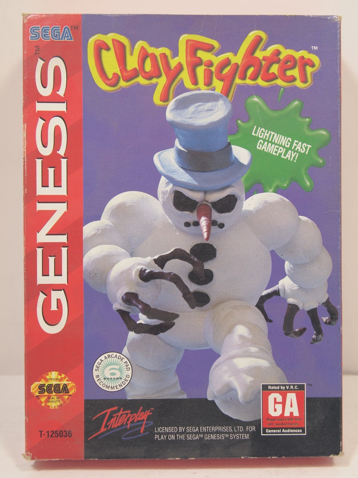 ClayFighter (SEGA Genesis) Authentic CARDBOARD BOX ONLY